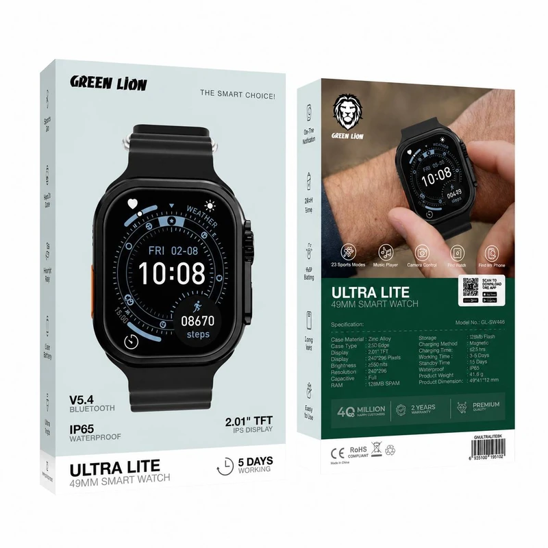 ساعت هوشمند گرین لاین مدل ULTRA LITE GL-SWA64