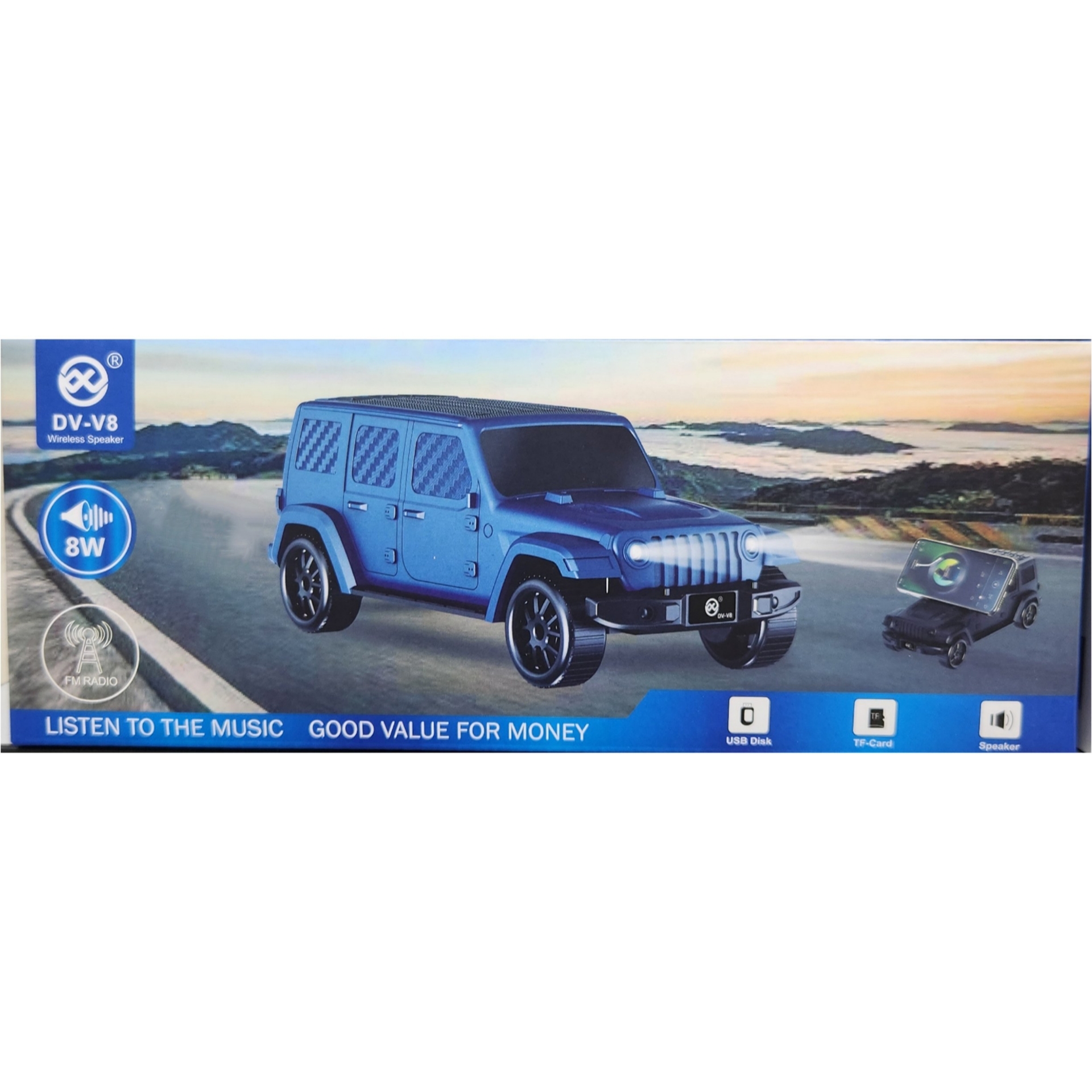 اسپیکر بلوتوثی قابل حمل مدل DV-V8 طرح آفرود